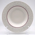 Dotted ceramic soup plate